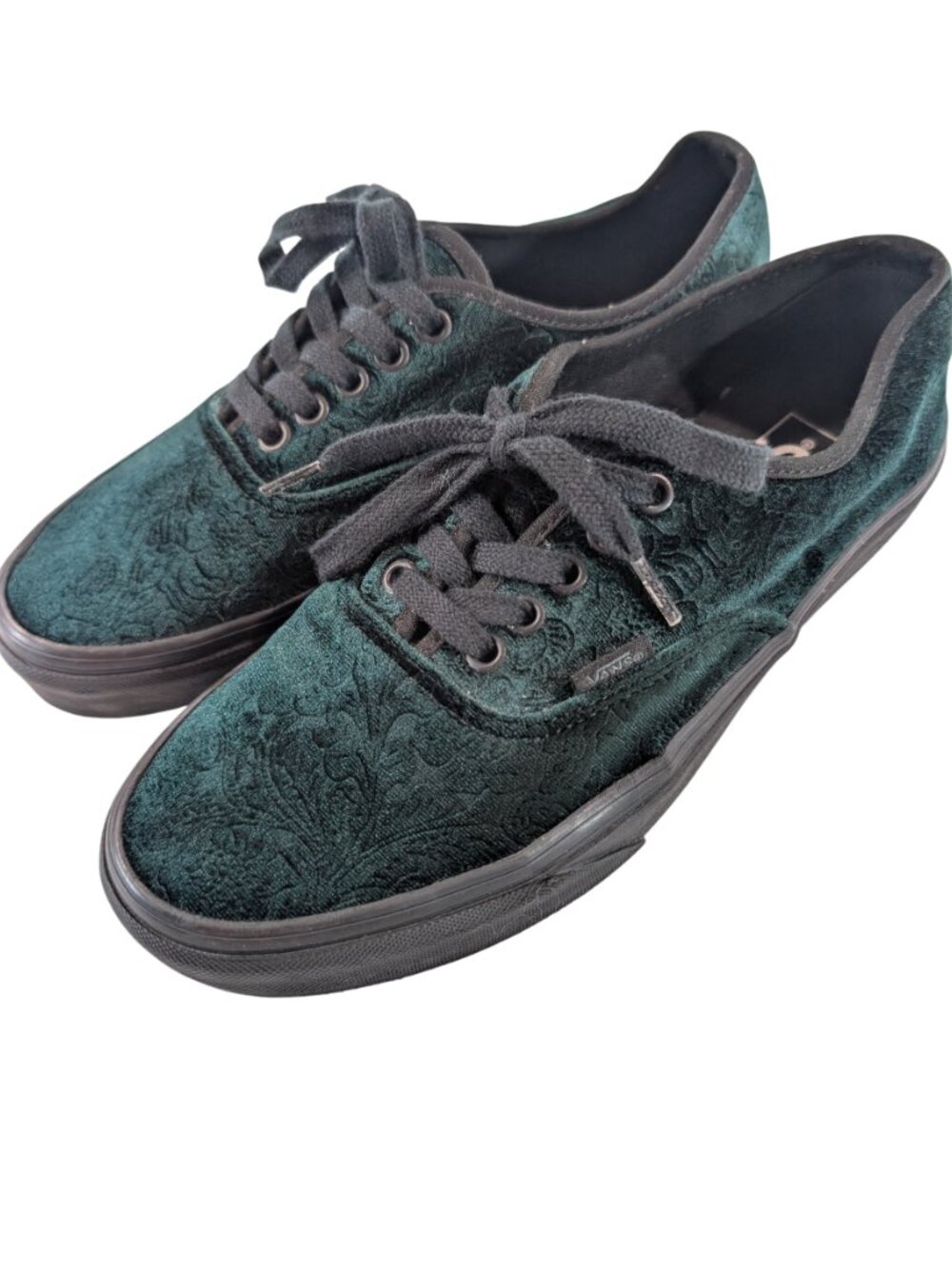 Vans‎ Authentic Velvet Paisley Jungle Green / Black - M 8.5 W 10